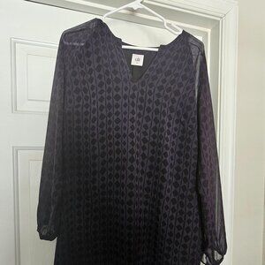 Cabi Harlequin Dress - Blue & Black - Small